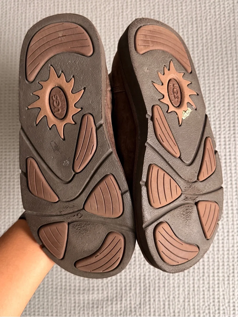 UGG Brown Suede Mid-Calf Zip Winter Boots